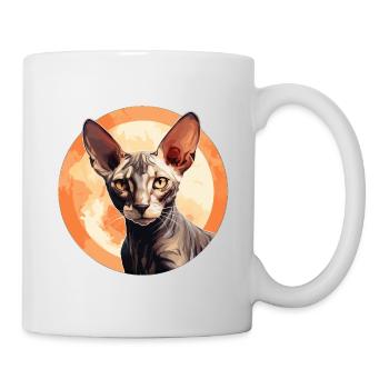 Cornish Rex Katze - Tasse - Weiß - Rechts