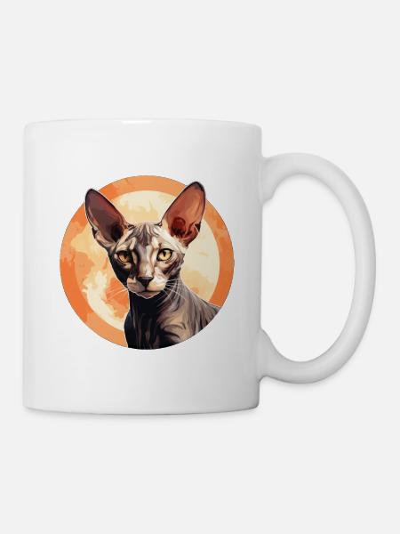 Cornish Rex Katze - Tasse - Weiß