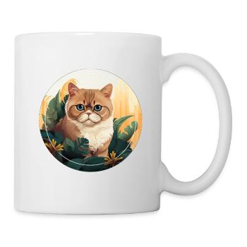 Exotische Kurzhaarkatze - Tasse - Weiß - Rechts