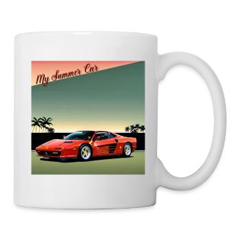 Ma voiture d’été - Mug blanc - blanc - Droite