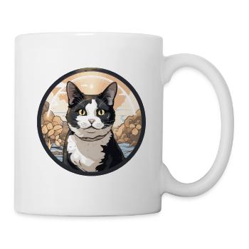 Japanese Bobtail Katze - Tasse - Weiß - Rechts