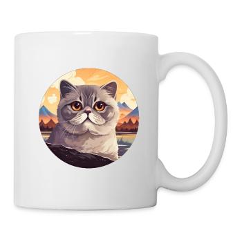 Scottish fold-eared cat - Mug - white - Right