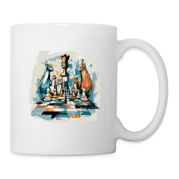 Chats et jeu d'échecs - Mug blanc - blanc - Droite