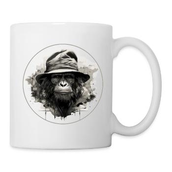 Singe sérieux #2 - Mug blanc - blanc - Droite
