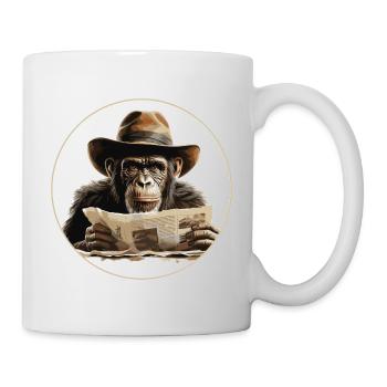 Singe sérieux #4 - Mug blanc - blanc - Droite