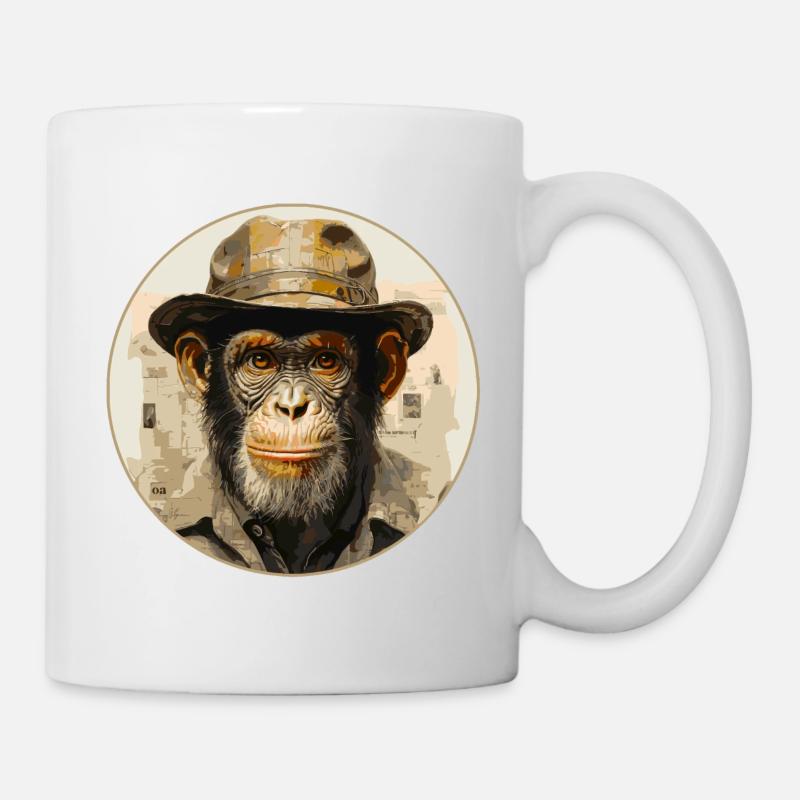 Singe sérieux #3 - Mug blanc - blanc