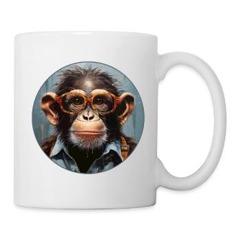 Singe sérieux #5 - Mug blanc - blanc - Droite