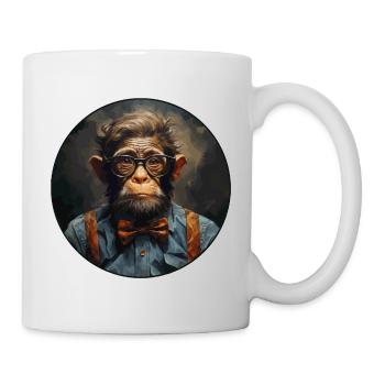 Singe sérieux #8 - Mug blanc - blanc - Droite