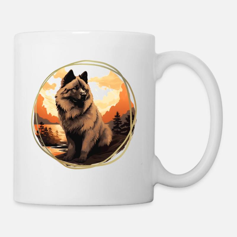 Eurasier Herbst Abenteuer - Tasse - Weiß