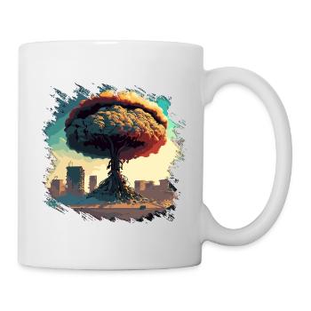 Post Apocalypse Arbre - Mug blanc - blanc - Droite