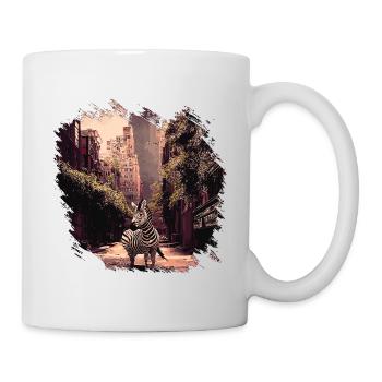Post Apocalypse Zèbre - Mug blanc - blanc - Droite