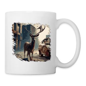 Post Apocalypse Cerf - Mug blanc - blanc - Droite