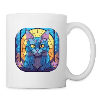Colorful Chartreux Cat Breed Watercolor Painting - Mug - white - Right