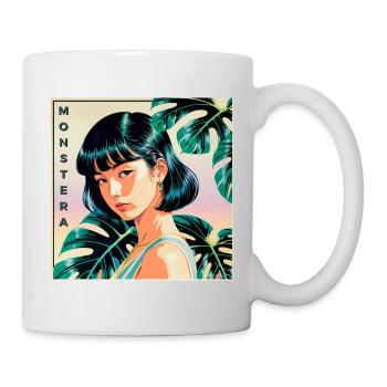 Monstera - Tasse - Weiß - Rechts