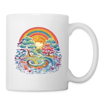 Regenbogen Wunderwelt - Tasse - Weiß - Rechts