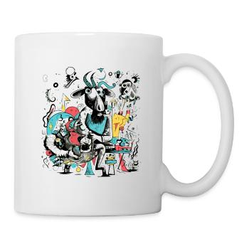 Der Kunststier - Tasse - Weiß - Rechts