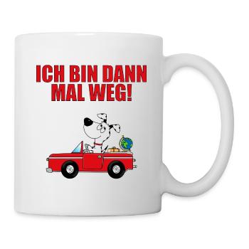 HUND - AUTO - Tasse - Weiß - Rechts
