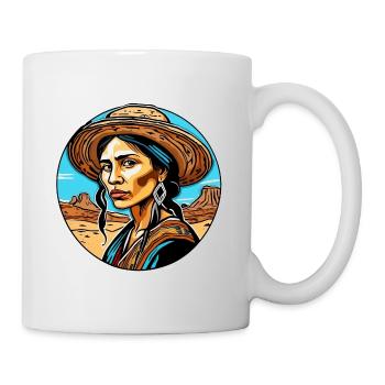 Mujer en el desierto - Mug blanc - blanc - Droite