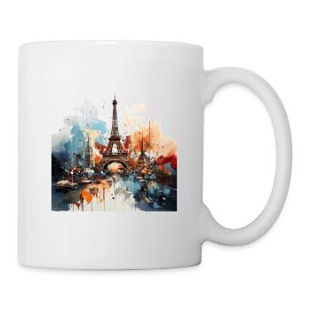 Fascinante peinture abstraite de la Tour Eiffel - Mug blanc - blanc - Droite