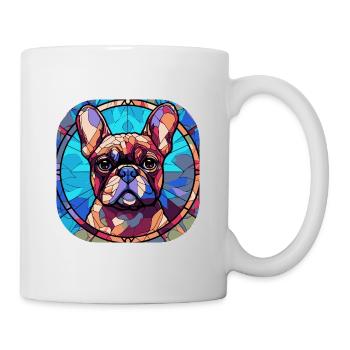 Coloré Race de Chien Bouledogue Français Aquarelle Verre - Mug blanc - blanc - Droite