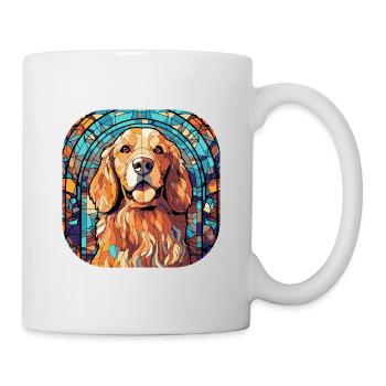 Colorful Golden Retriever Dog Breed Watercolor - Mug - white - Right
