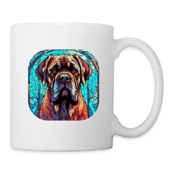 Colorful English Mastiff Dog Breed Watercolor Glas - Mug - white - Right