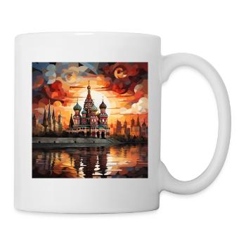 Peintures abstraites du Kremlin à Moscou, Russie - Mug blanc - blanc - Droite