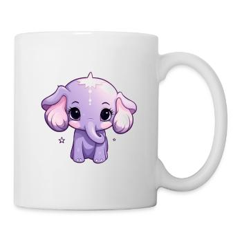 Baby Elefant Kawaii - Tasse - Weiß - Rechts