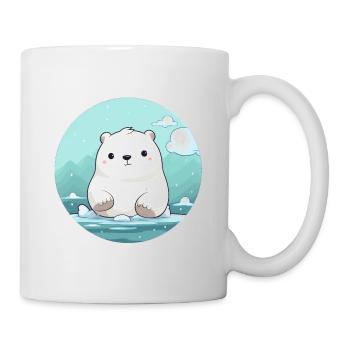 mignon petit ours polaire - Mug blanc - blanc - Droite