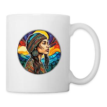 Fille hippie - Mug blanc - blanc - Droite