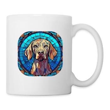 Bunte Weimaraner-Hunderasse Aquarellmalerei - Tasse - Weiß - Rechts