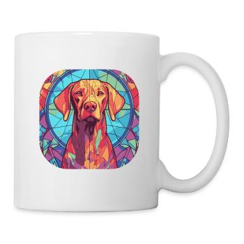 Coloré Vizsla Dog Breed Aquarelle Glass Paintin - Mug blanc - blanc - Droite