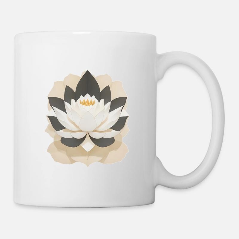 Lotusblume - Tasse - Weiß