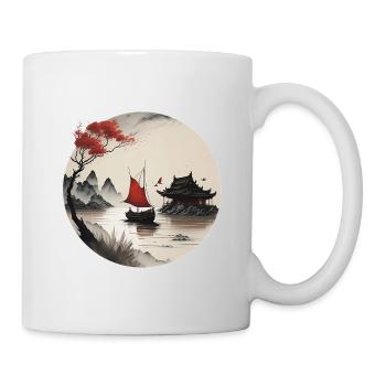 Paysage asiatique - Mug blanc - blanc - Droite