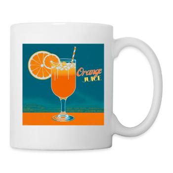 Orangensaft - Tasse - Weiß - Rechts