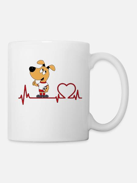 HUND - FUßBALL - Tasse - Weiß