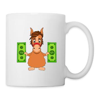 PFERD - PONY - GELD - Tasse - Weiß - Rechts