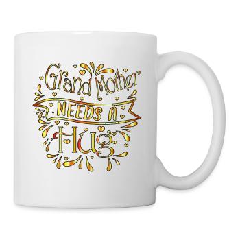 Grand Mother needs a hug gold style - Mug - white - Right