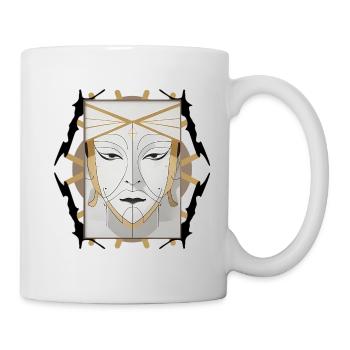 Boho-style face - Mug - white - Right