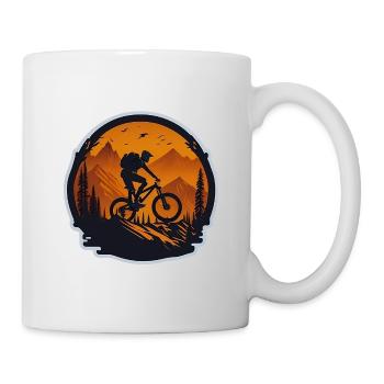 Mountainbiking downhill - Tasse - Weiß - Rechts