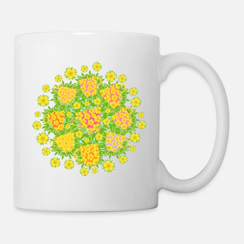Butterblumen-Teeparty - Tasse - Weiß