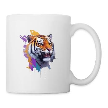 sticker tiger - Tasse - Weiß - Rechts