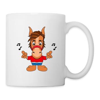PFERD - PONY - MUSIK - Tasse - Weiß - Rechts