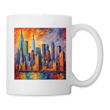 New York Skyline Neo Impressionism - Mug - white - Right