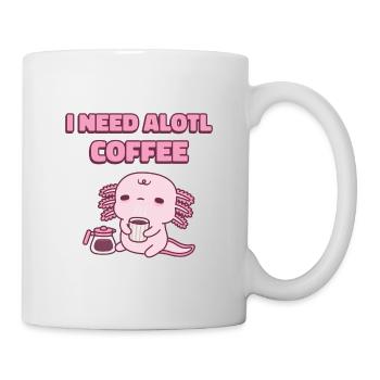 Mignon fatigué Axolotl J’ai besoin d’Alotl Coffee Funny Pun - Mug blanc - blanc - Droite