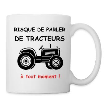 tracteur - Mug blanc - blanc - Droite