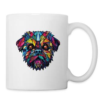 Affenpinscher Dog Aquarelle Peinture colorée - Mug blanc - blanc - Droite