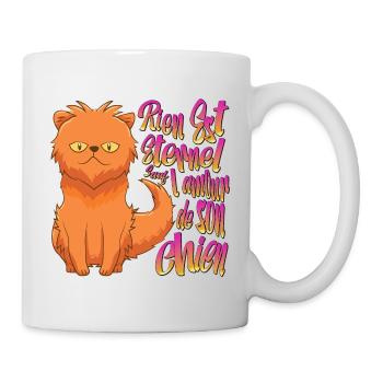 Nichts ist ewig, außer die Liebe zu deinem Hund - Tasse - Weiß - Rechts
