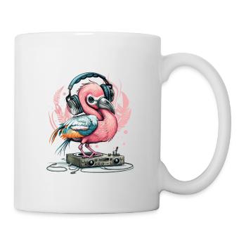 Flamingo Beats - Mug blanc - blanc - Droite