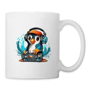 Pinguin-Party - Tasse - Weiß - Rechts